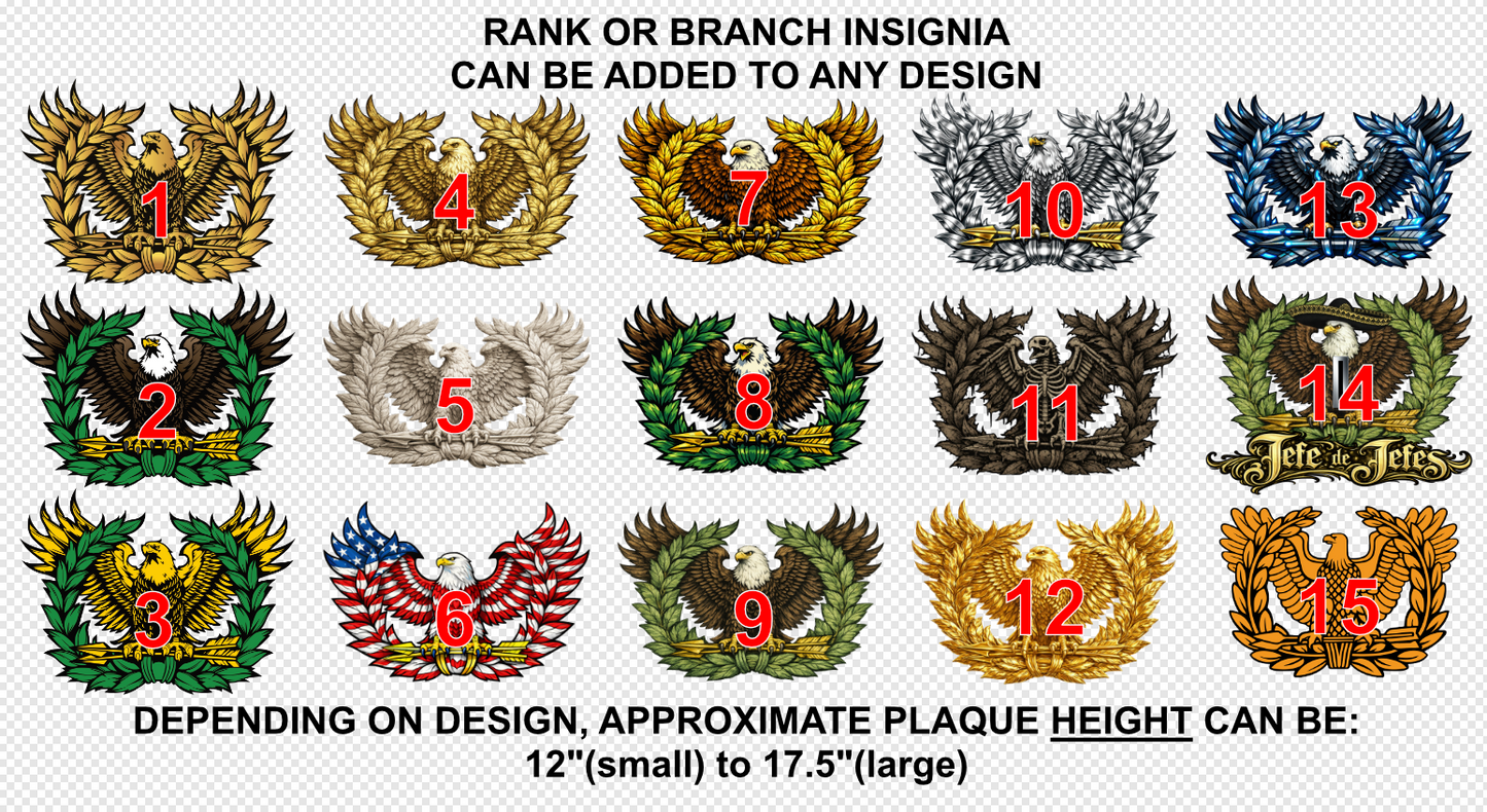 Full Color Eagle Rising Plaque