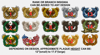 Full Color Eagle Rising Plaque