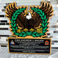 Full Color Eagle Rising Plaque