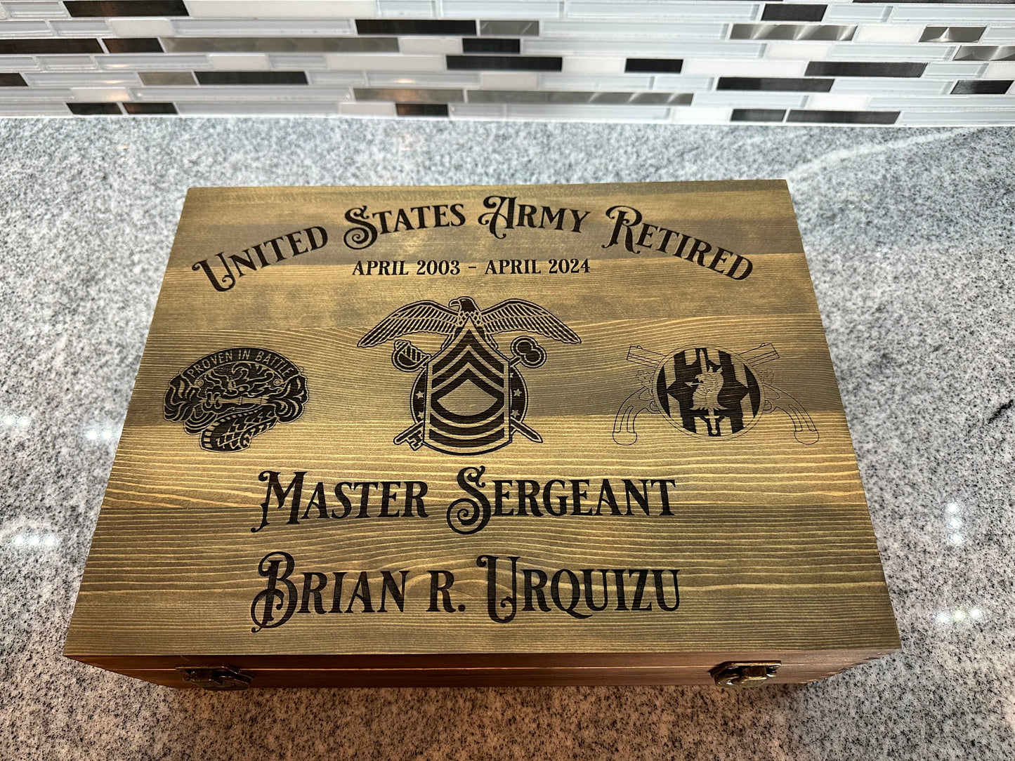 Custom Laser-Engraved Whiskey Box