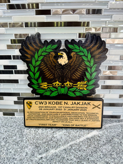 Full Color Eagle Rising Plaque