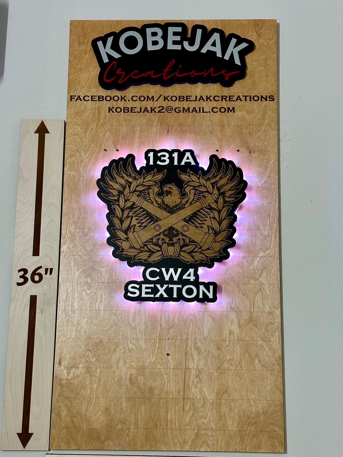 18" Warrant Officer LED Sign