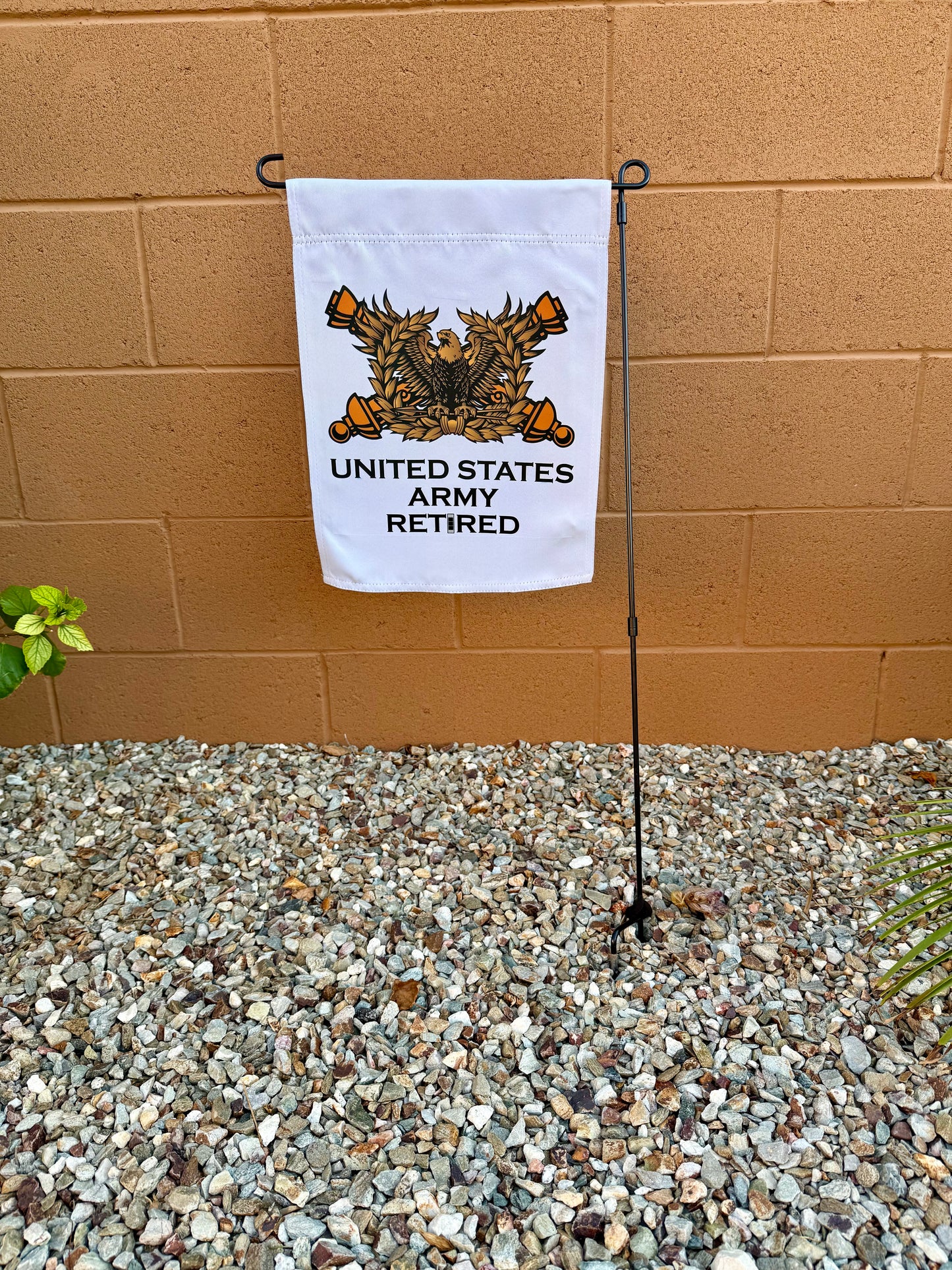 Customizable White Garden Flag
