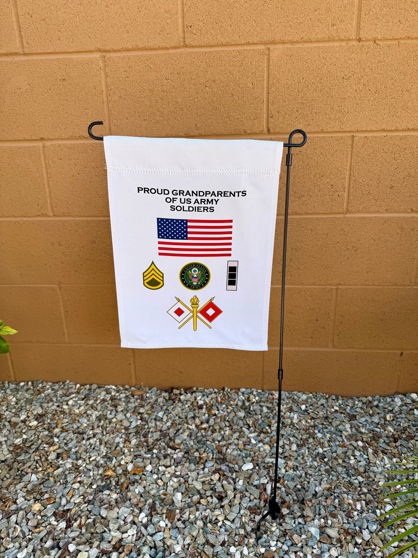 Customizable White Garden Flag
