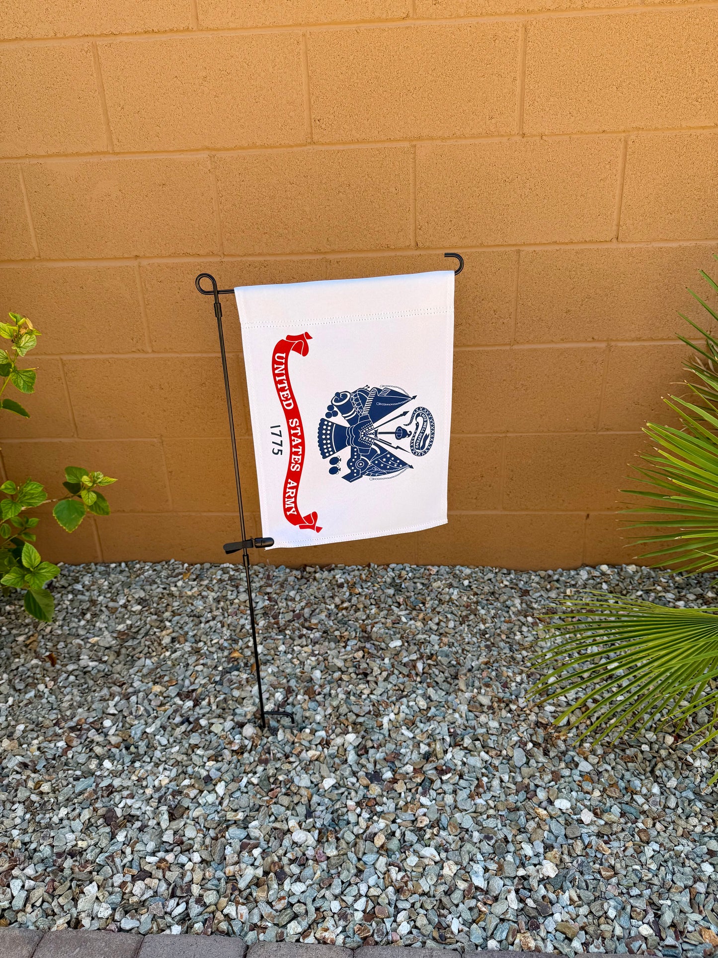 Customizable White Garden Flag