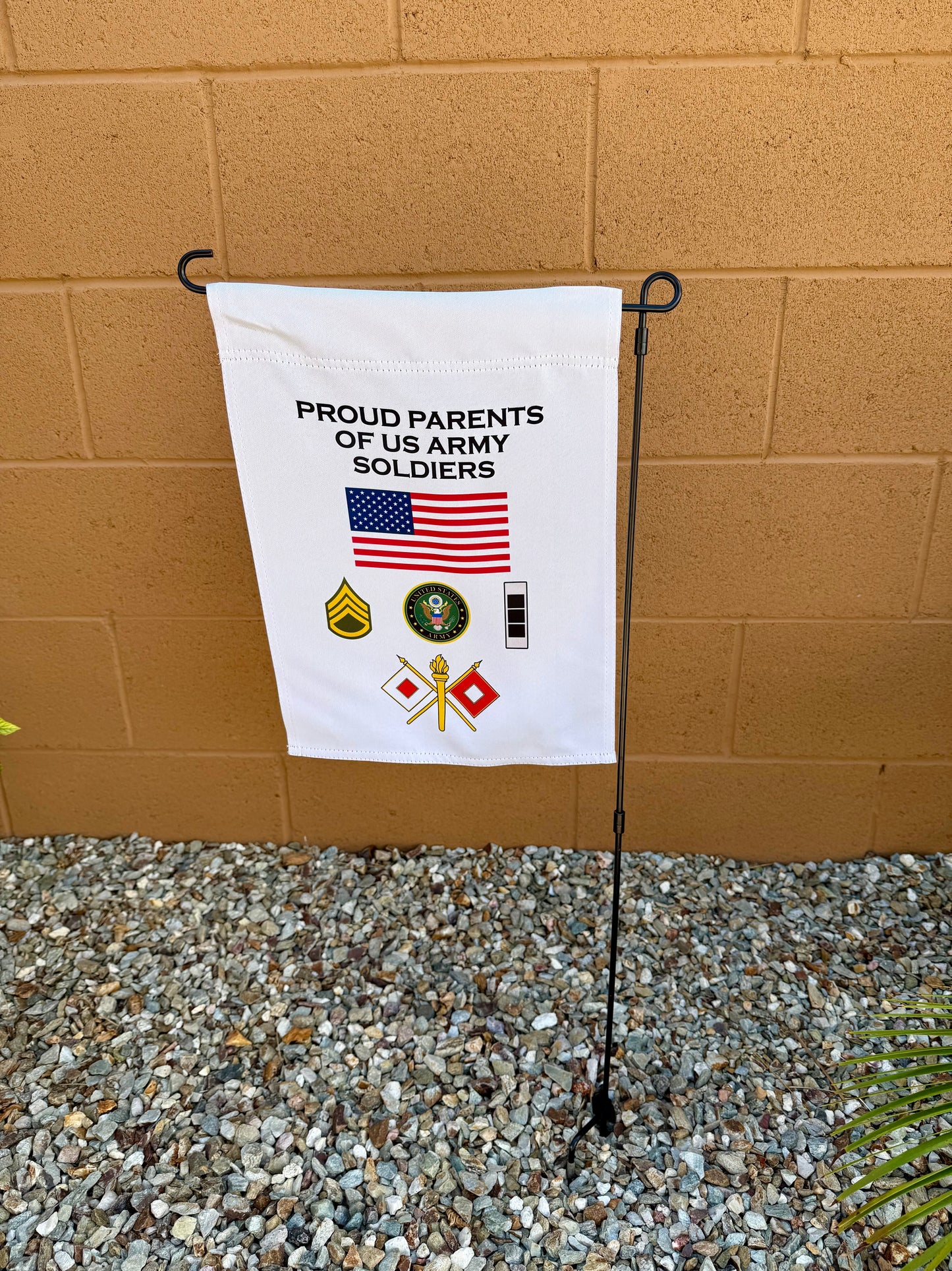 Customizable White Garden Flag