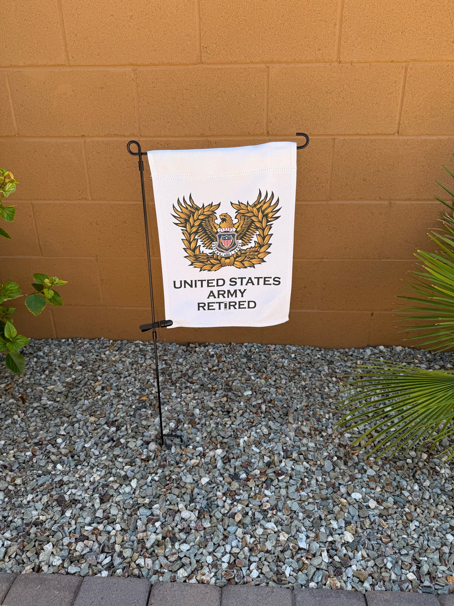 Customizable White Garden Flag