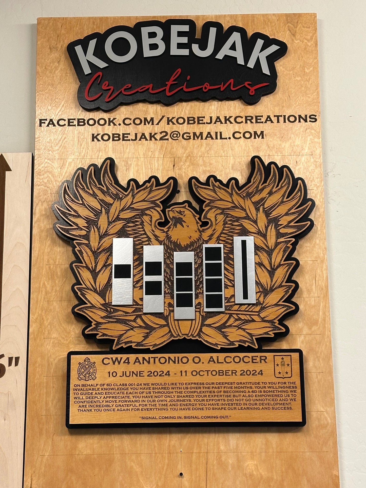 22", 15", & 12" Eagle Rising Plaques