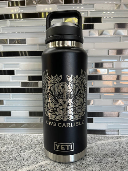 Laser-Engraved 36 oz. Yeti Water Bottle